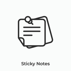 Poster - sticky notes icon vector sign symbol