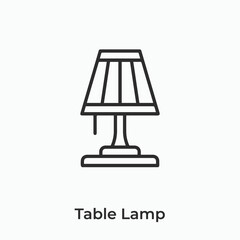Poster - table lamp icon vector sign symbol