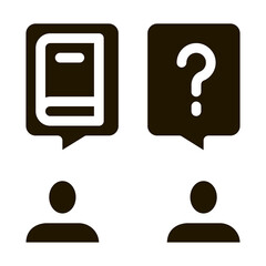 Poster - book discussion dialogue icon Vector Glyph Illustration