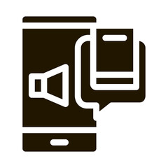 Poster - audio book icon Vector Glyph Illustration