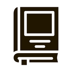 Poster - bookmarked book icon Vector Glyph Illustration