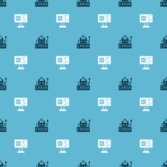 Poster - set error in robot and software on seamless pattern. vector