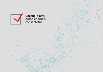 Poster - Network connection on light background. Science futuristic concept. Technology modern design. Modern science background. Digital marketing. Modern geometric illustration