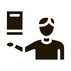 Poster - book consultant icon Vector Glyph Illustration