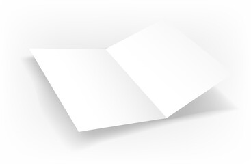 Poster - Blank paper book isolated on white background. Template for design. Vector mockup