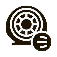 Sticker - tire air vent icon Vector Glyph Illustration