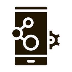 Poster - telephone settings icon Vector Glyph Illustration