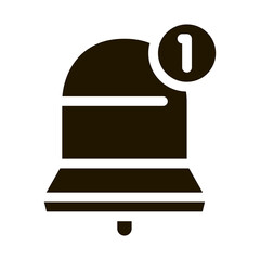 Poster - one new notice icon Vector Glyph Illustration