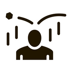 Poster - collapse of criticism per person icon Vector Glyph Illustration