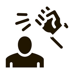 Poster - beating man icon Vector Glyph Illustration