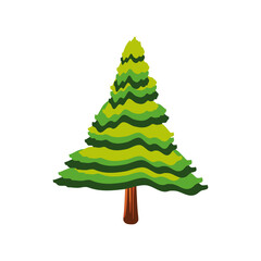 Sticker - green pine tree