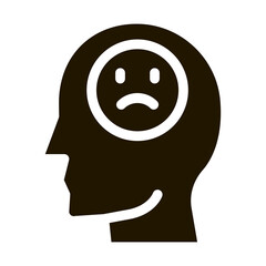 Poster - pessimistic person icon Vector Glyph Illustration
