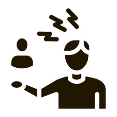Poster - discussion and condemnation of man icon Vector Glyph Illustration