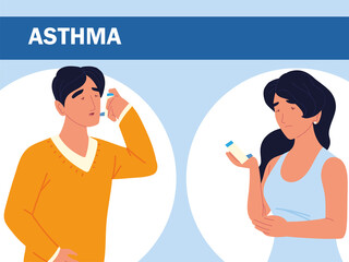 asthmatic man woman