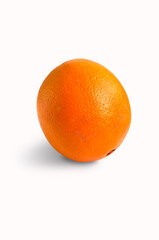 Wall Mural - Ripe tasty orange isolated on white background. Fresh sweet citrus.