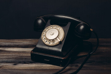 retro telephone old technology communication vintage office