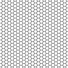 Wall Mural - Hexagon Beehive Honeycomb black and white pattern seamless background banner vector.