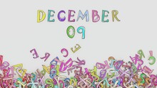 December 9 Calendar Puzzled Monthly Schedule Birthday Use