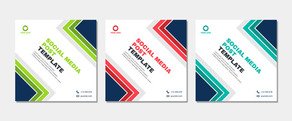 Wall Mural - set of modern abstract unique editable social media banner template.promotional web banner for socia