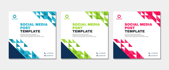 Wall Mural - set of modern abstract unique editable social media banner template.promotional web banner for socia