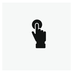 Poster - Touch vector icon.  Editable stroke. Linear style sign for use on web design and mobile apps, logo. Symbol illustration. Pixel vector graphics - Vector