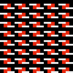 Poster - Red Blocks Pattern. Seamless Blocks Pattern.