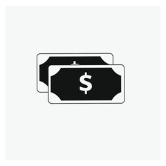 Poster - Dollar vector icon.  Editable stroke. Linear style sign for use on web design and mobile apps, logo. Symbol illustration. Pixel vector graphics - Vector
