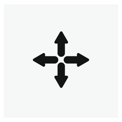 Poster - Arrow vector icon.  Editable stroke. Linear style sign for use on web design and mobile apps, logo. Symbol illustration. Pixel vector graphics - Vector