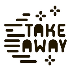 Poster - take away icon Vector Glyph Illustration