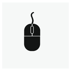 Poster - Computer mouse vector icon.  Editable stroke. Linear style sign for use on web design and mobile apps, logo. Symbol illustration. Pixel vector graphics - Vector
