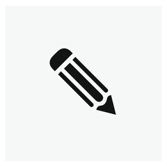 Poster - Pencil vector icon. Editable stroke. Symbol in Line Art Style for Design, Presentation, Website or Apps Elements, Logo. Pixel vector graphics - Vector