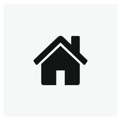 Poster - House vector icon.  Editable stroke. Linear style sign for use on web design and mobile apps, logo. Symbol illustration. Pixel vector graphics - Vector