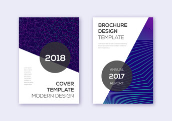 Modern cover design template set. Neon abstract li