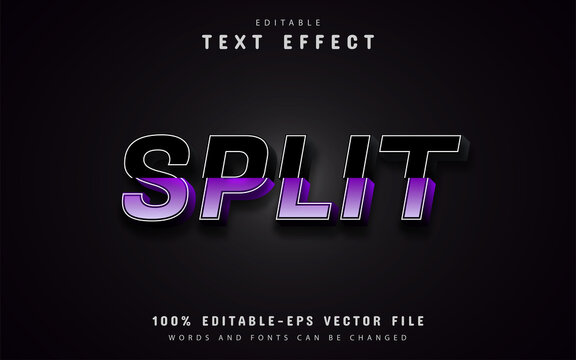 Split text effect