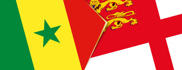 Senegal and Sark flags, two vector flags.