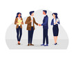 © Fand - Business partnership illustration. Business people hand shake after negotiation, Businessmen shake hands. Successful negotiations, Agreement, Relationship, Partners meeting. Vector in a flat style