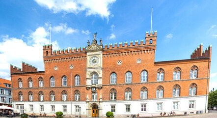 Poster - Det Gamle Rådhus (city hall) Odense Fyn Region Syddanmark (Region of Southern Denmark) Denmark