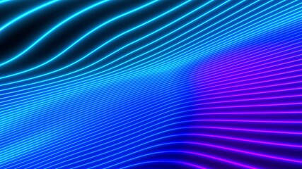 Poster - Abstract colorful wavy background in bright neon colors.