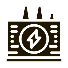 Canvas Print - power station icon Vector Glyph Illustration