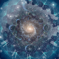 Wall Mural - portal and planets in space