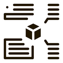 Poster - measurement of parameters of parcel icon Vector Glyph Illustration