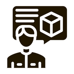 Poster - delivery courier icon Vector Glyph Illustration