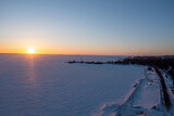 Fototapeta Pomosty - sunrise over the lake