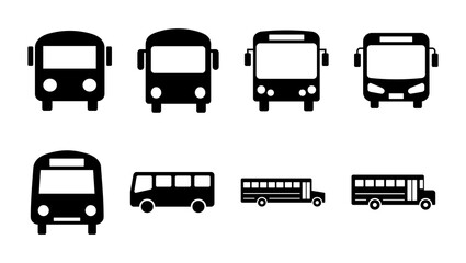 Bus icon set. bus vector icon