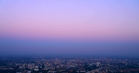 Canvas Print - 4K Timelapse Video of Chiang Mai City at Night, Thailand.