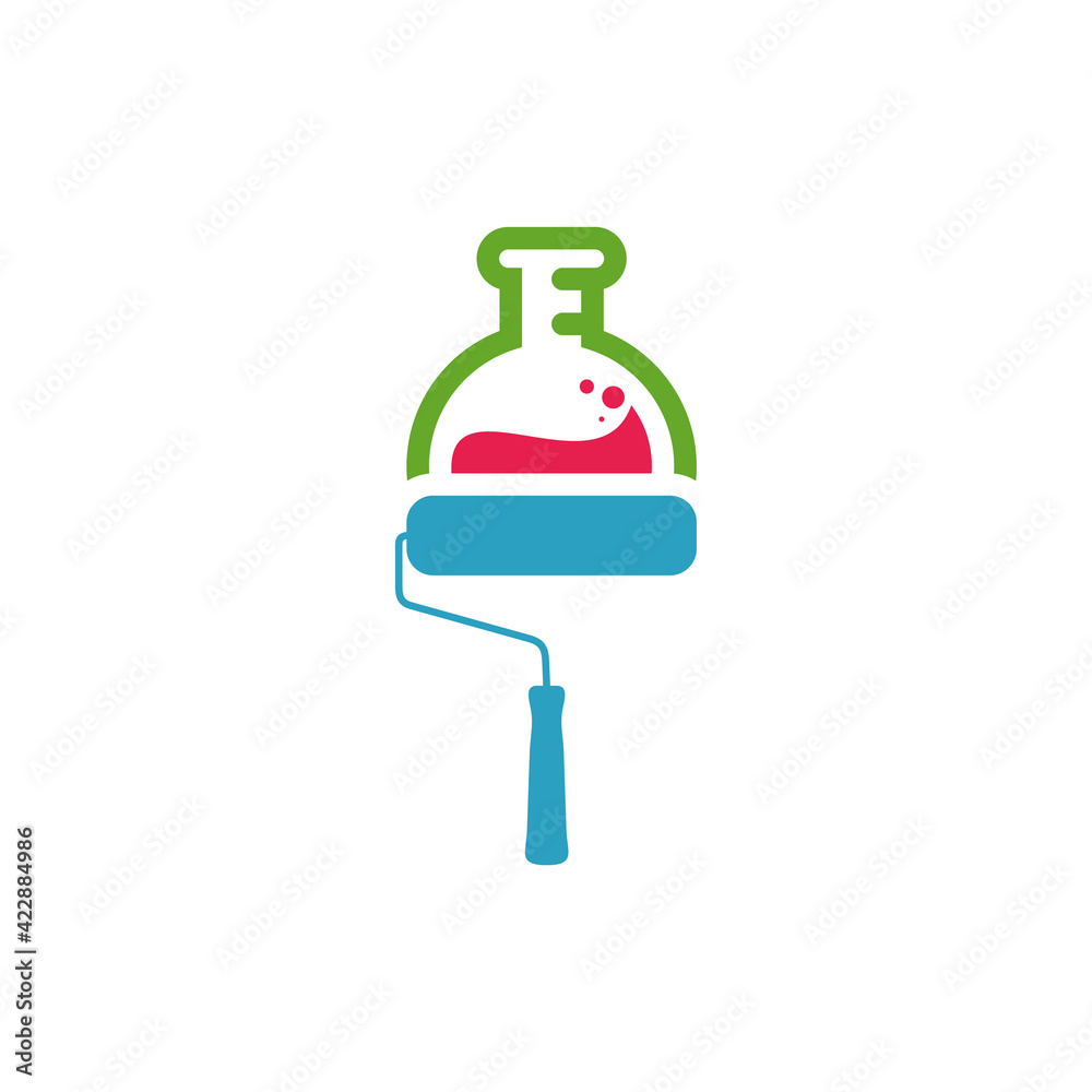 Paint lab logo design vector illustration, Creative Paint logo design ...