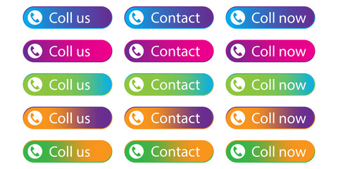Poster - Call contact banners. Communication icon set. Phone icon vector. Modern red web banner. Stock Image. EPS 10.