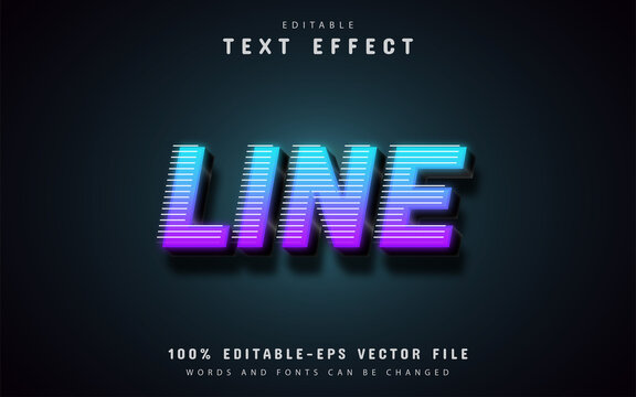 Line text effect