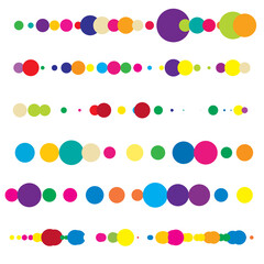 Fototapete - Random dots, random circles vector pattern