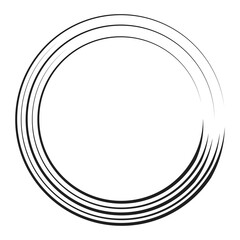 Fototapete - Concentric radial-radiating circles element vector